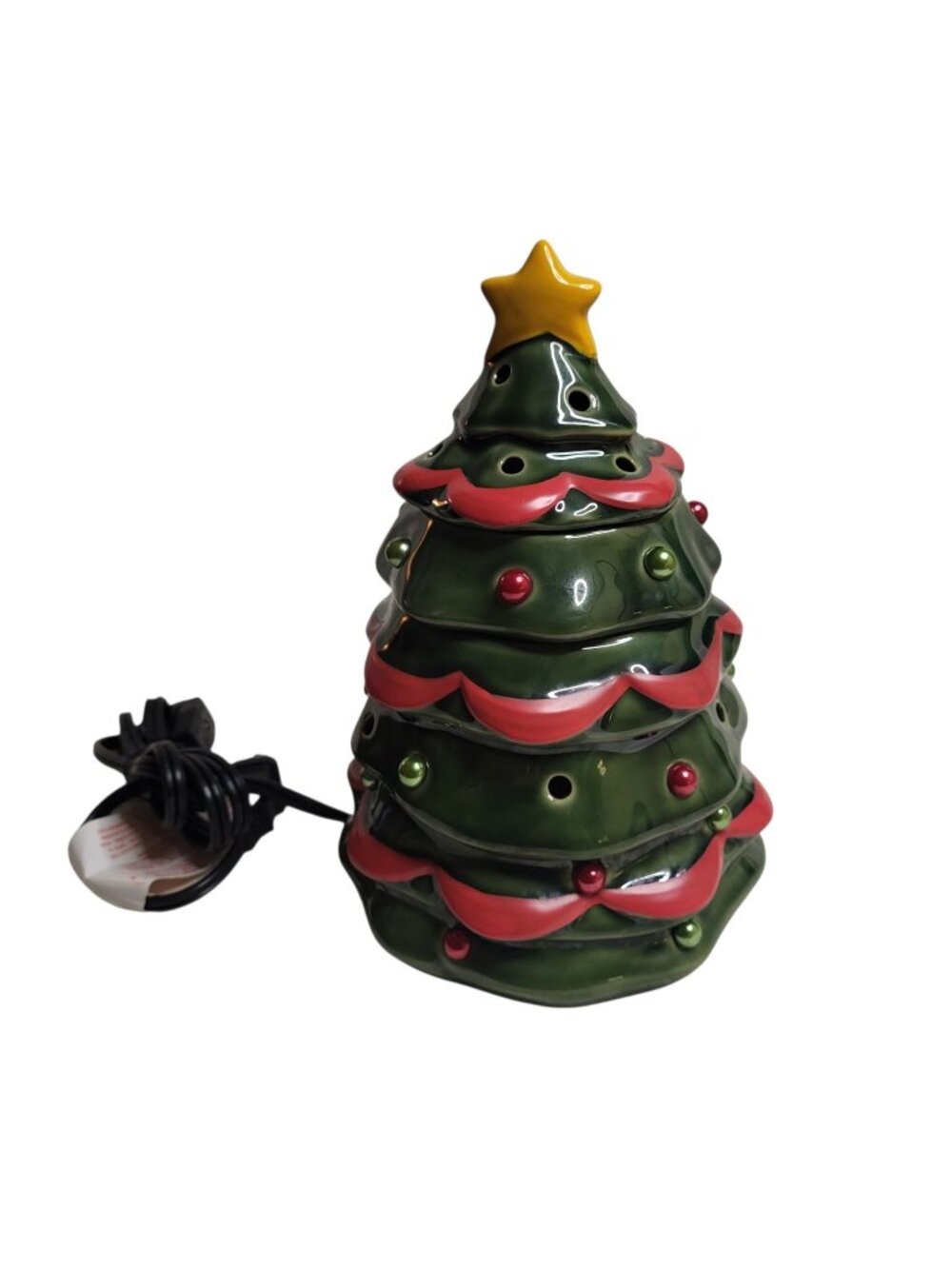 Scentsy Christmas Tree Holiday Ceramic Wax Warmer 3-part Discontinued